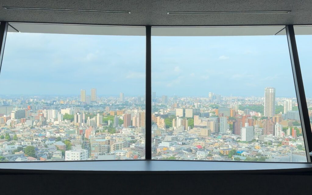 View over Tokyo from the observation deck of Bunkyo ward office, where residents register their address